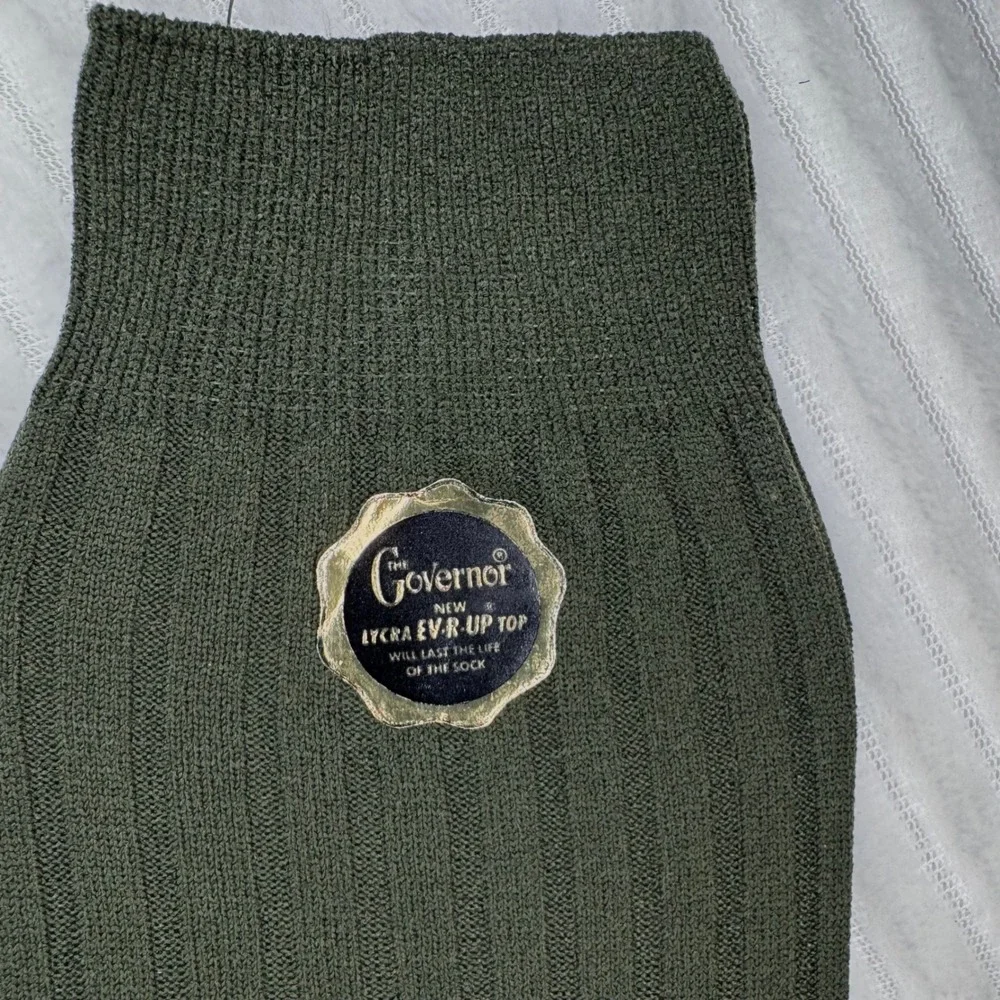 Vintage Deadstock Men's Dress‎ Socks Lot 4 Pairs Green Beige Blue Tan BanLon USA